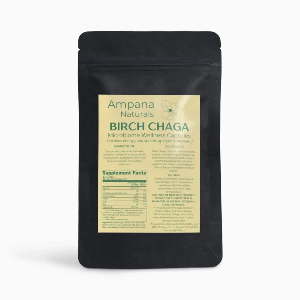 Birch Chaga Microbiome Wellness Capsules by Ampana